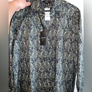 Long sleeve collared shirt - Alfani - Size Large